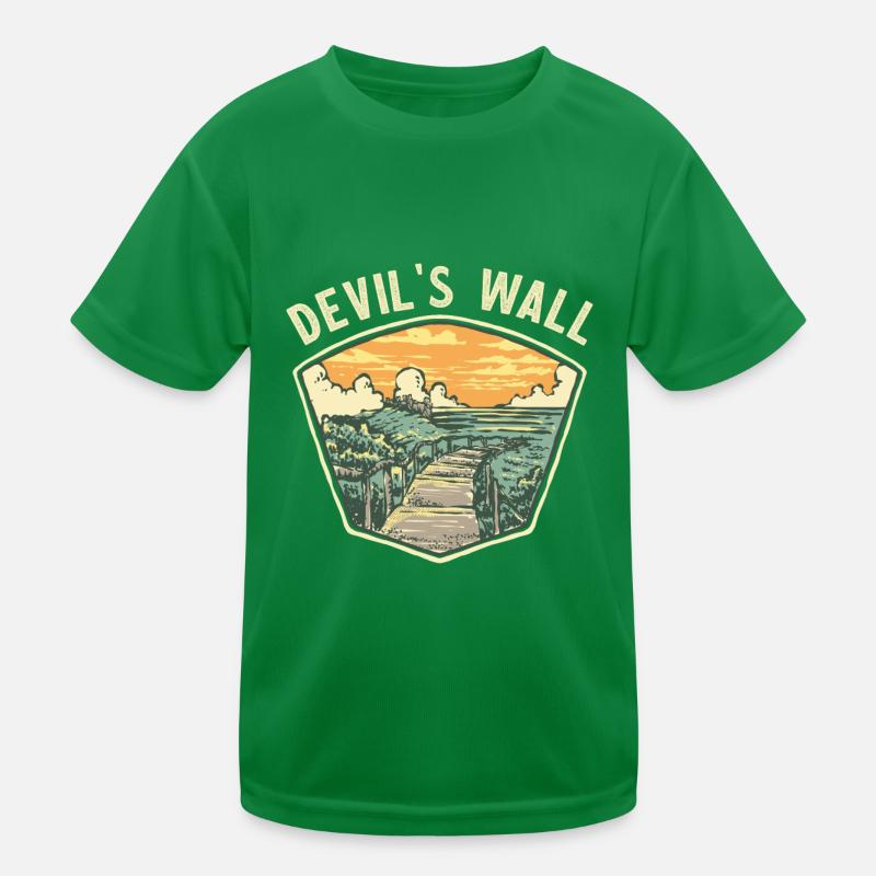 Devil`s Wall | Heimat Harz | Teufelsmauer Souvenir Kinder Funktions-T-Shirt