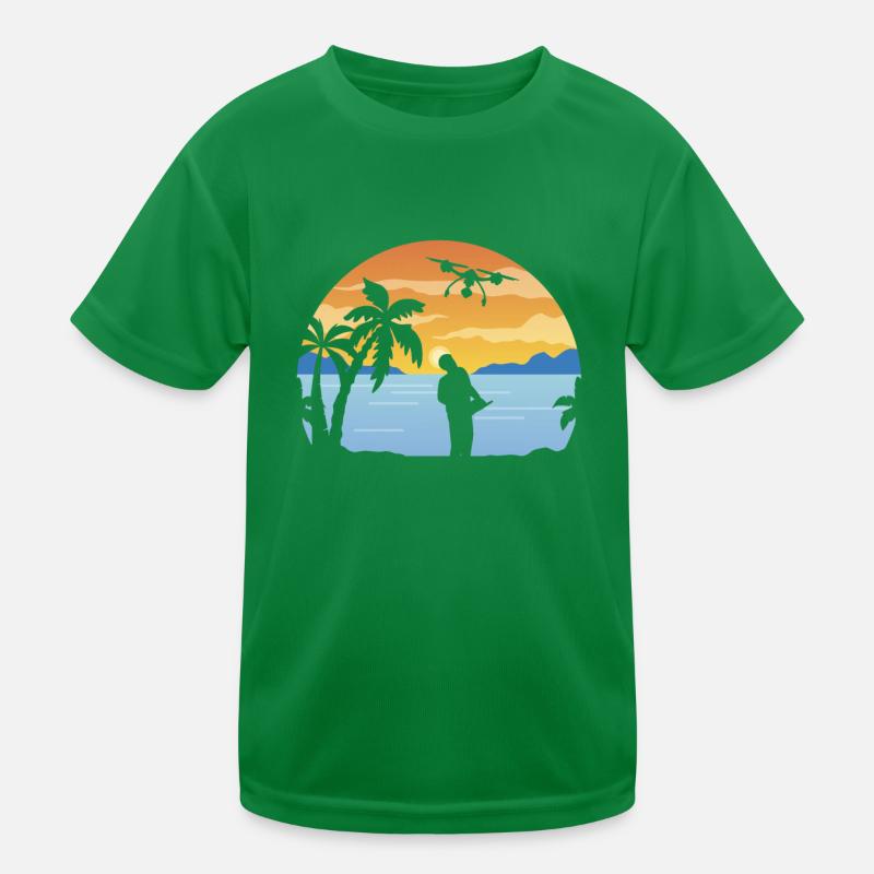 Pilote de drone quadcopter - Drone volant rétro drone T-shirt sport Enfant