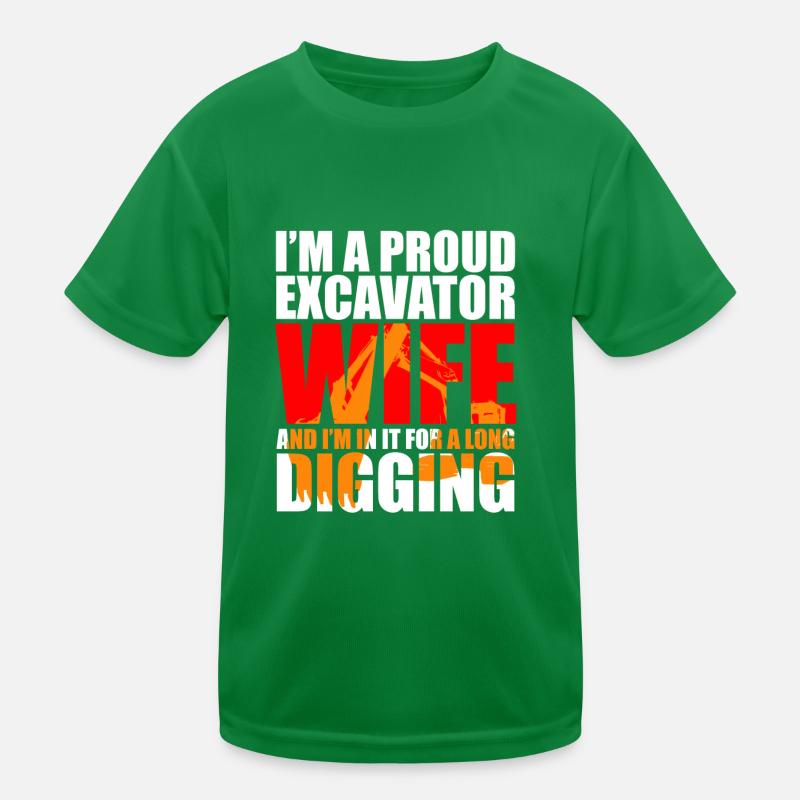 Excavator design for excavator operators Kids Functional T-Shirt