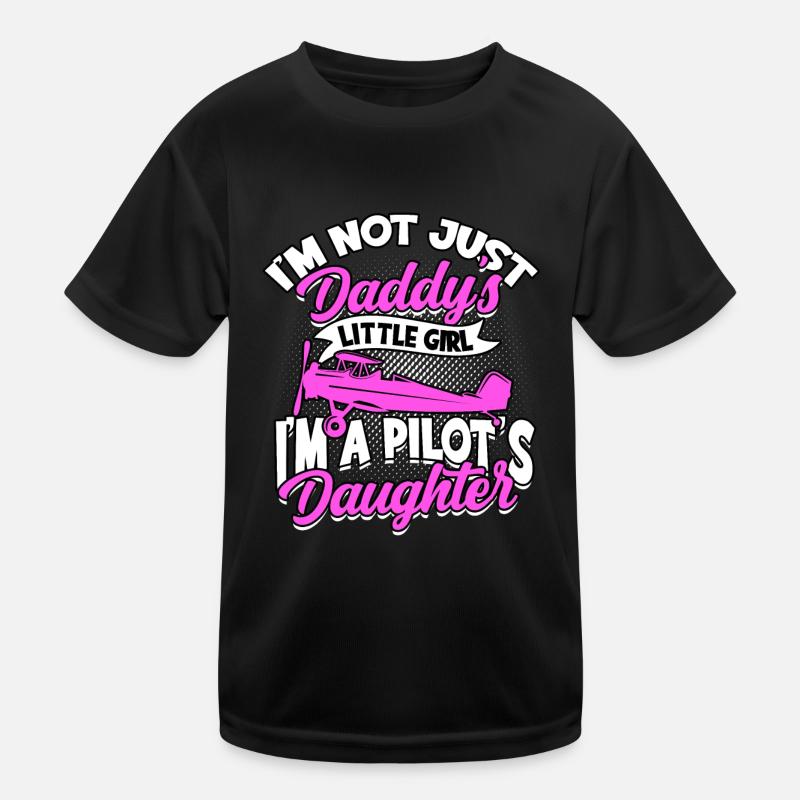 pilot flugzeug fliegen tochter geschenkidee gesche Kinder Funktions-T-Shirt