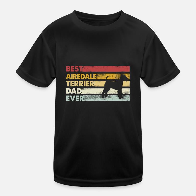 Meilleur père de tous les temps - Airedale Terrier T-shirt sport Enfant