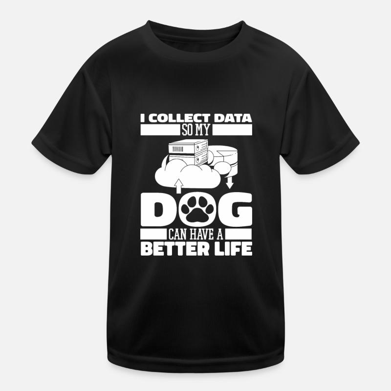 Data Science Data Analyst Hund - Kinder Funktions-T-Shirt - Schwarz