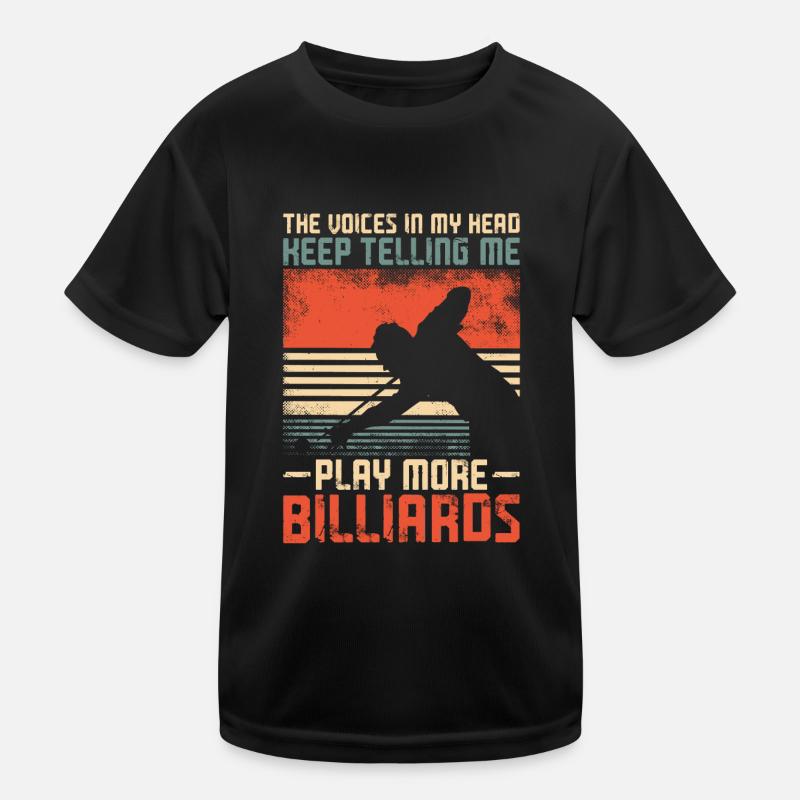 Billards Joueur de billard Balle Rétro T-shirt sport Enfant