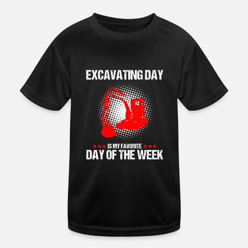 Heavy Equipment Operator and Excavator Operator Design Kids Functional T-Shirt
