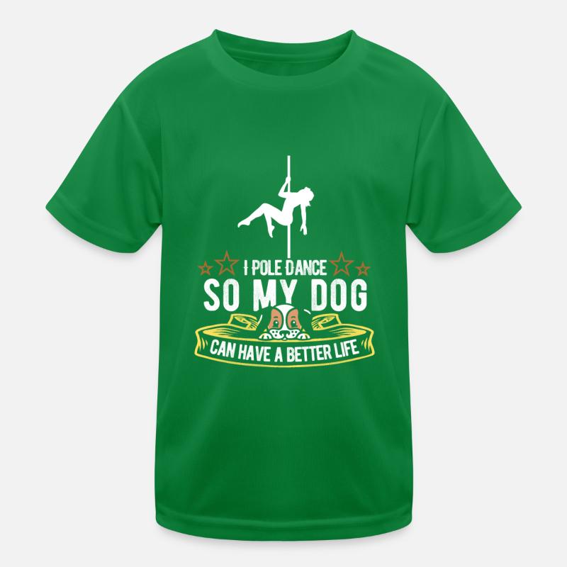Pole Dancing Hund Kinder Funktions-T-Shirt