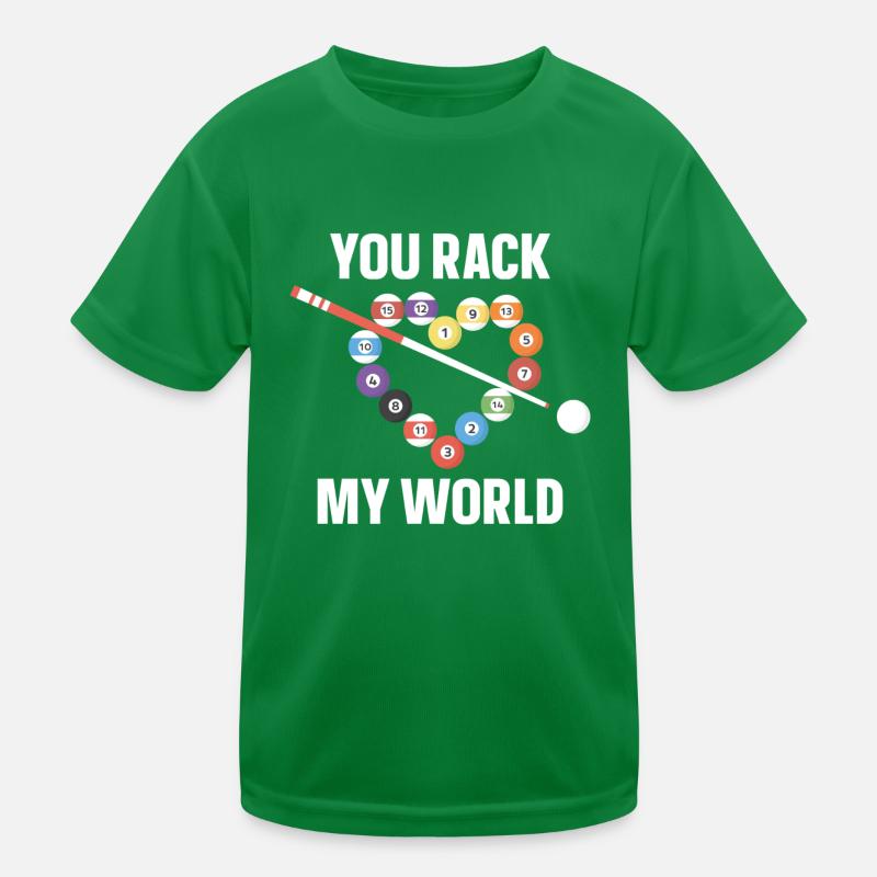 Billiards Pool Player Ball Pun Kinder Funktions-T-Shirt