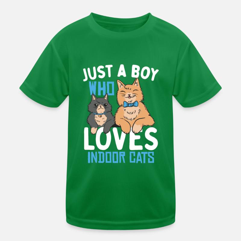 Kinder Indoor Katze Kinder Funktions-T-Shirt