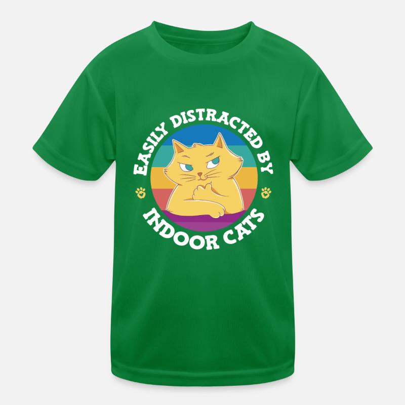 Facilement distrait par les chats d’intérieur T-shirt sport Enfant