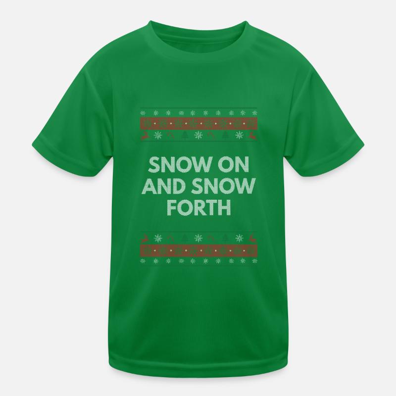 Snow up and snow link Christmas tests Wei Kids Functional T-Shirt