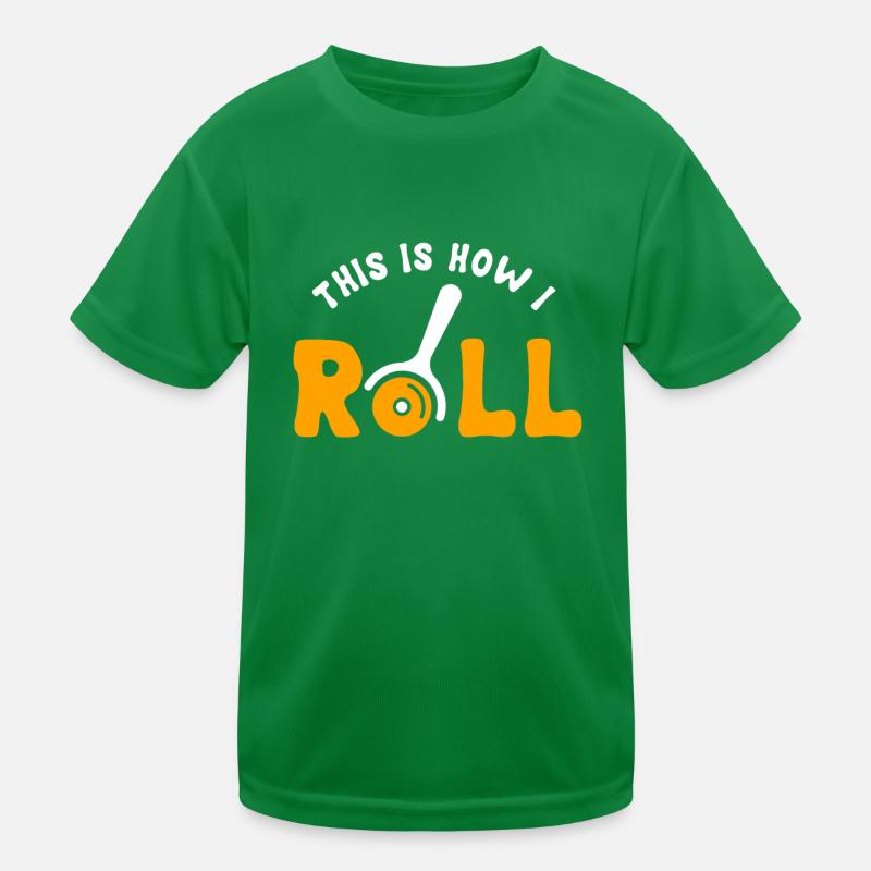 Pizzaschneider Design Kinder Funktions-T-Shirt