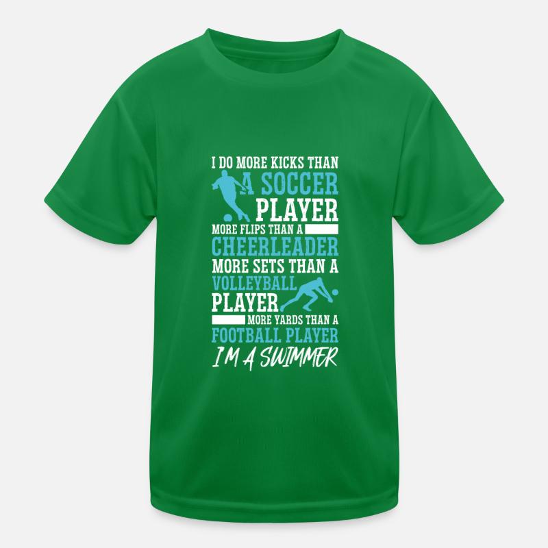 Lustiges Schwimmen Schwimmer Kinder Funktions-T-Shirt