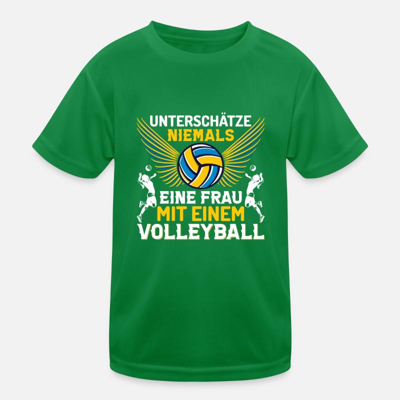Frau Volleyball Geschenkidee Kinder Funktions-T-Shirt