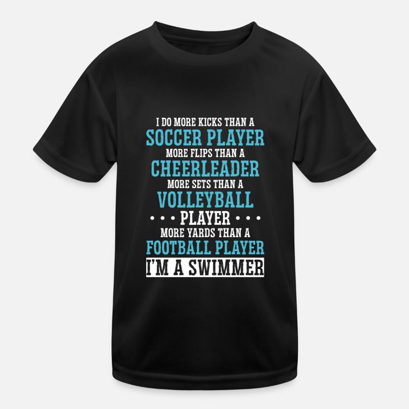 Lustiges Schwimmen Schwimmer Kinder Funktions-T-Shirt