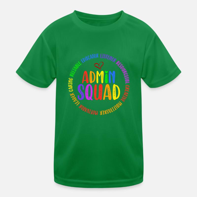 Admin Squad Admin Assistant Administrative Humor Kids Functional T-Shirt