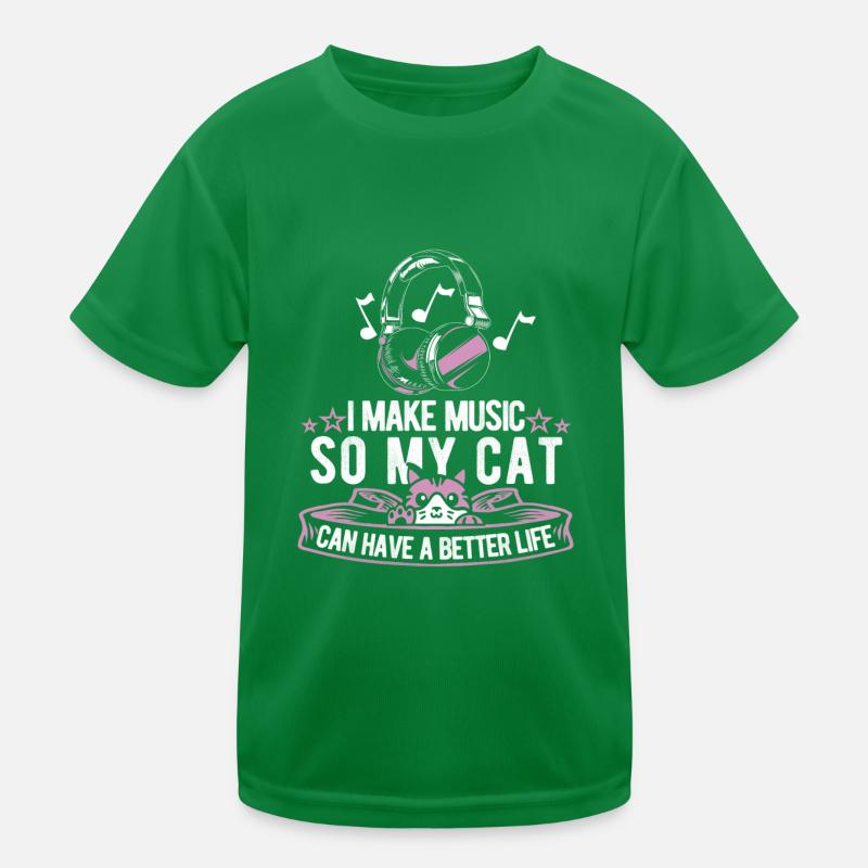 Sound Engineer Engineer Cat Kids Functional T-Shirt
