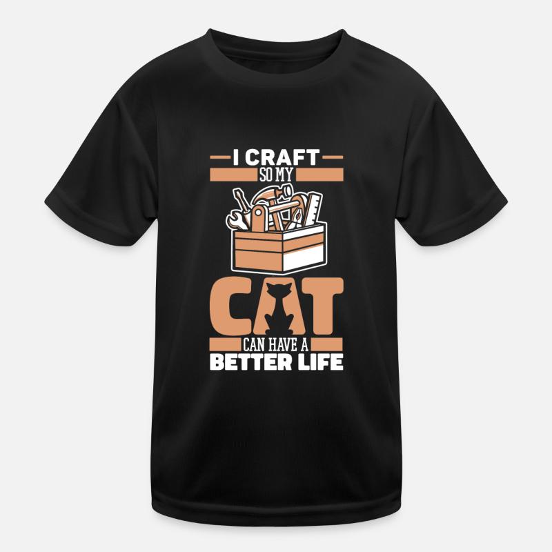 Craftsman Cat Kids Functional T-Shirt