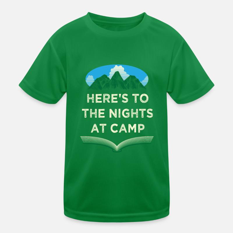 Nächte im Camping Camping Forest Camper Jungle Fer Kinder Funktions-T-Shirt
