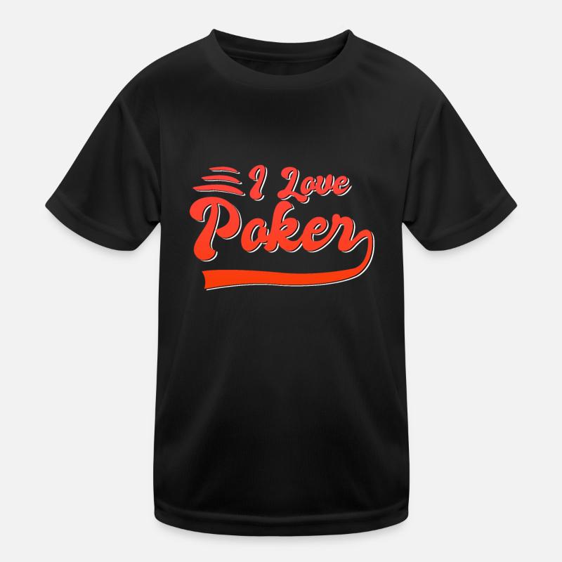 Ich liebe Poker Kinder Funktions-T-Shirt