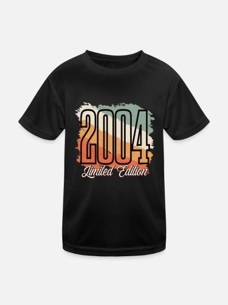 2004 Année de naissance Anniversaire Année de construction Vintage Rétro - T-shirt sport Enfant - noir - Devant