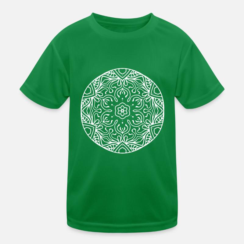 Blumen Mandala Kinder Funktions-T-Shirt