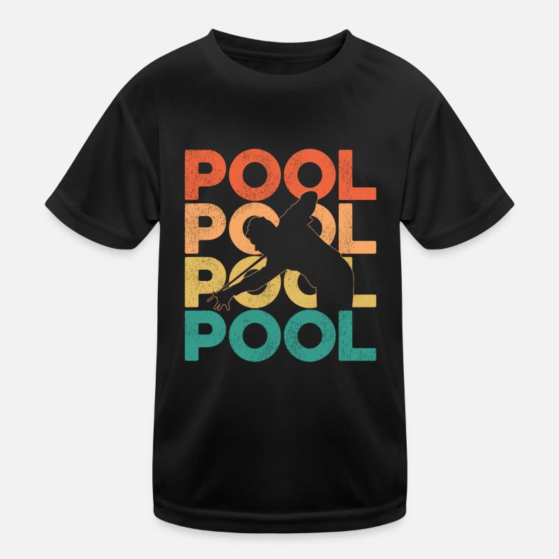 Billards Joueur de billard Balle Rétro T-shirt sport Enfant