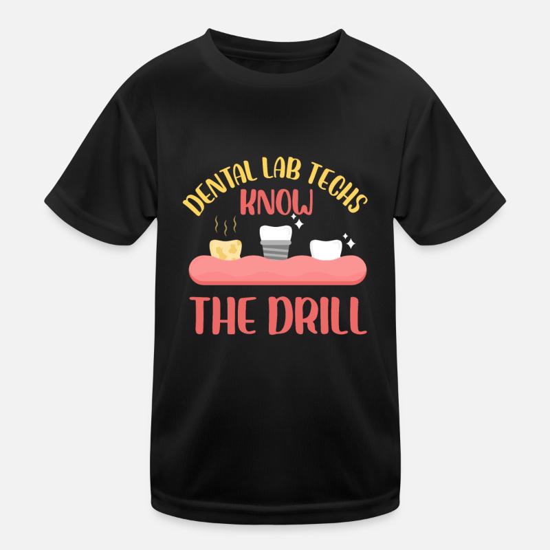 Les techniciens de laboratoire dentaire connaissent la conception de la perceuse T-shirt sport Enfant