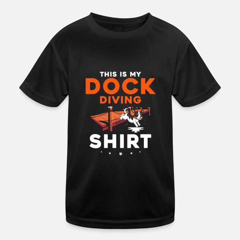 Conception de plongée à quai pour le saut de chien et le chien de quai T-shirt sport Enfant