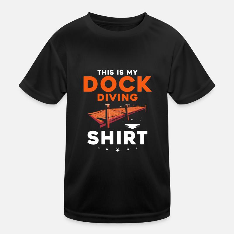 Conception de plongée à quai pour le saut de chien et le chien de quai T-shirt sport Enfant