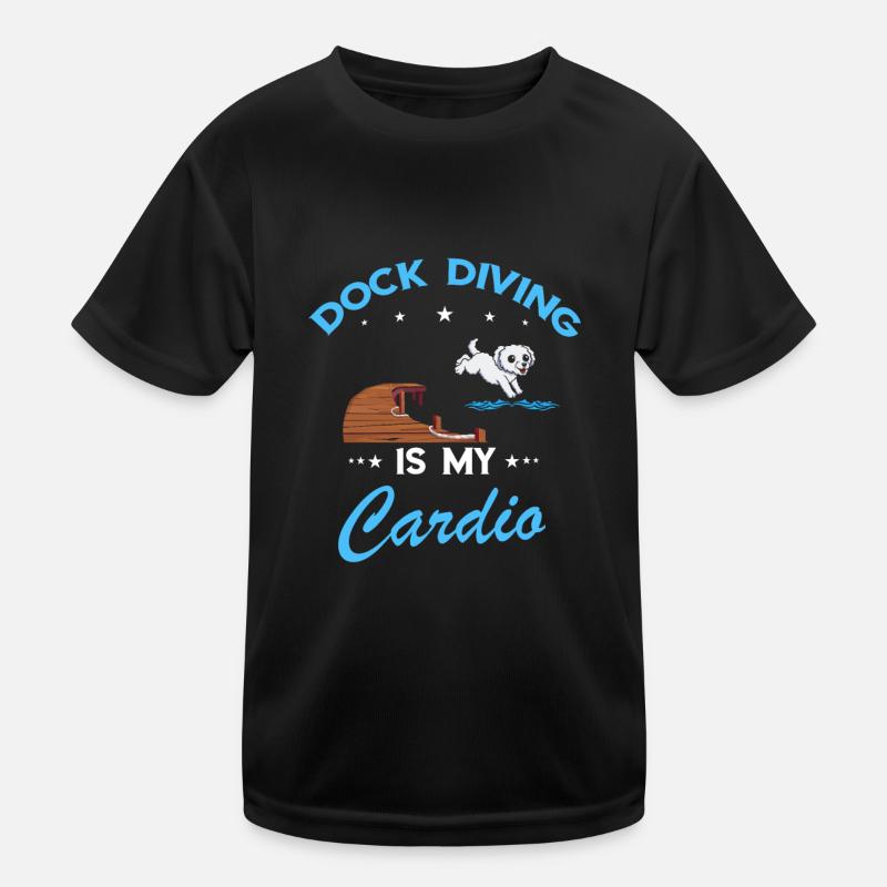 Dock Diving Design for Dog Jumping and Dock Dog Kids Functional T-Shirt