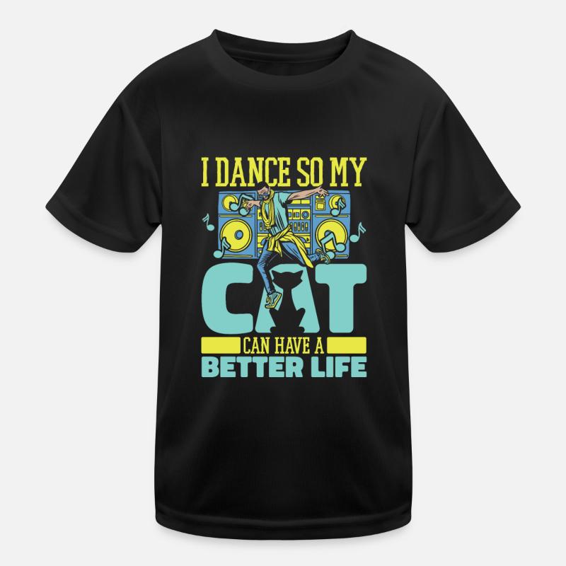 Tanzen Tänzer Katze Kinder Funktions-T-Shirt