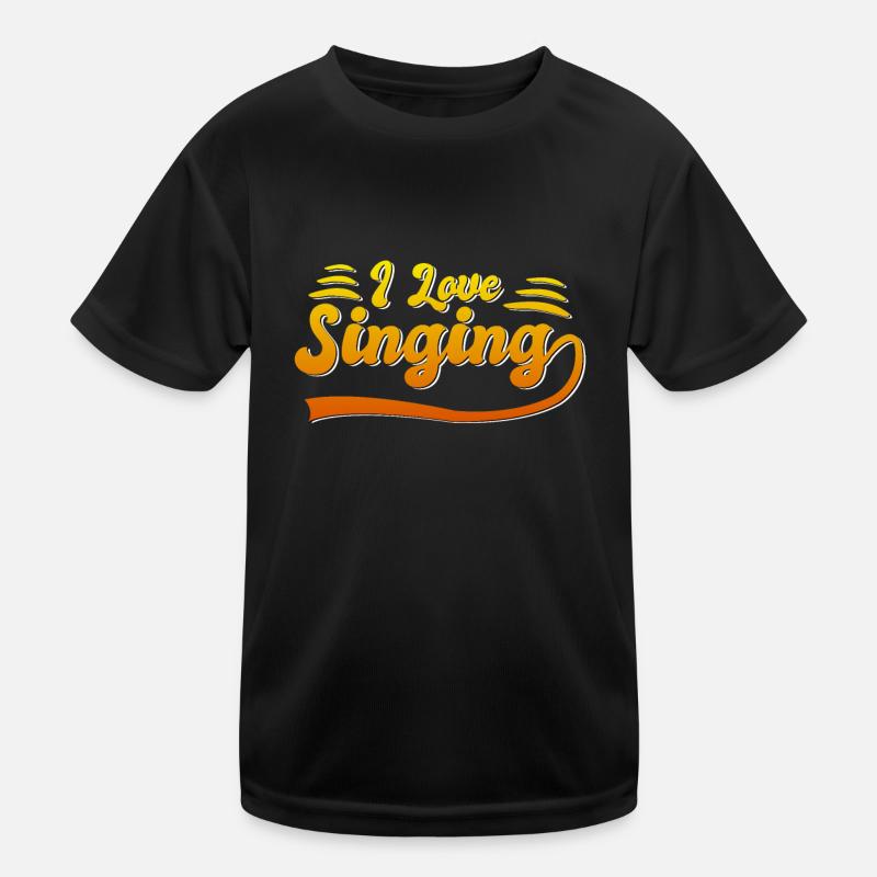 I love singing - Kids Functional T-Shirt - black
