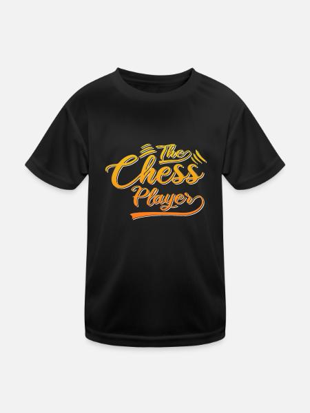 The chess player - Kids Functional T-Shirt - black - Front