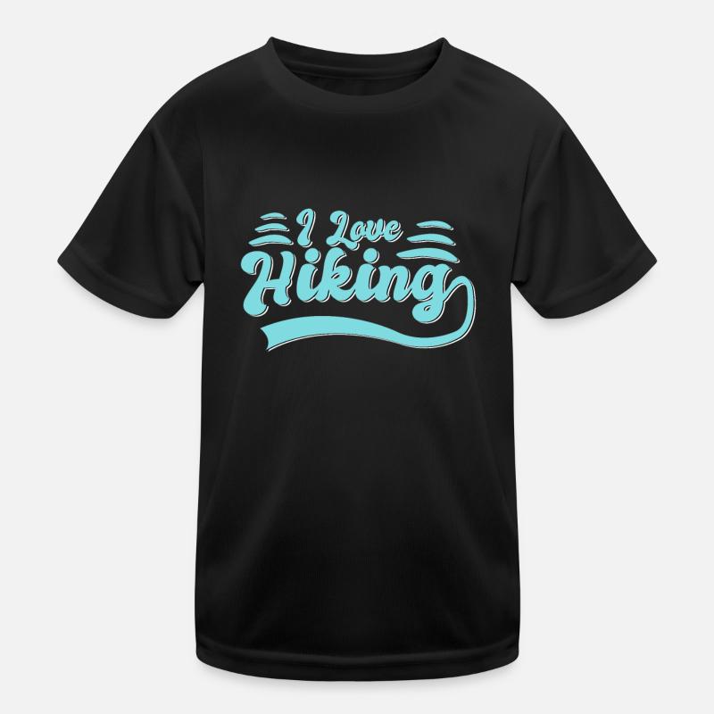 Ich liebe Wandern Kinder Funktions-T-Shirt
