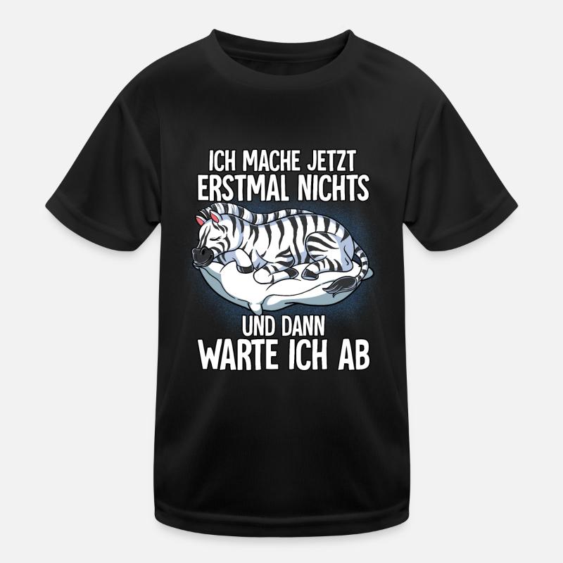 Langschläfer Zebra Müde Schlaf Kinder Funktions-T-Shirt