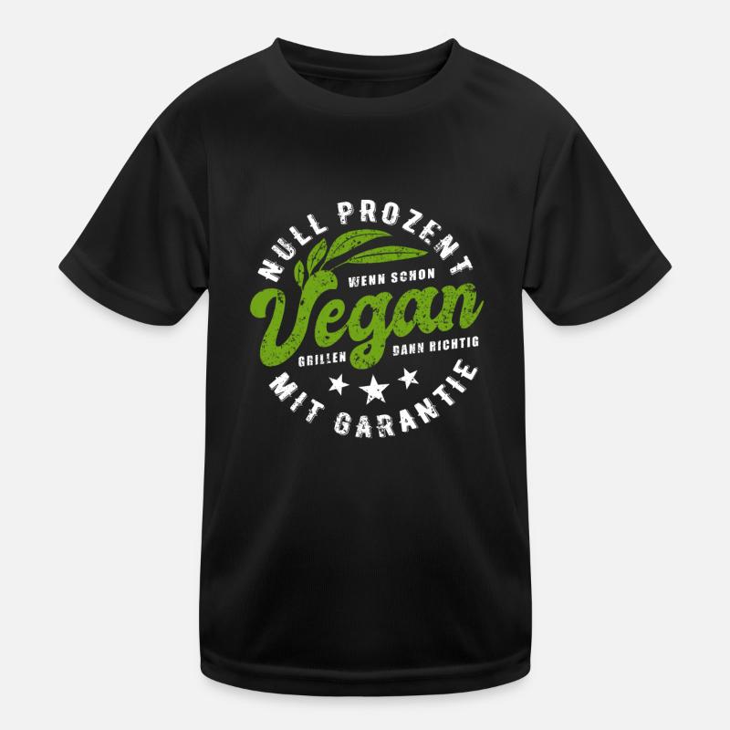 Grillen - Null Prozent Vegan - Fleischesser Kinder Funktions-T-Shirt