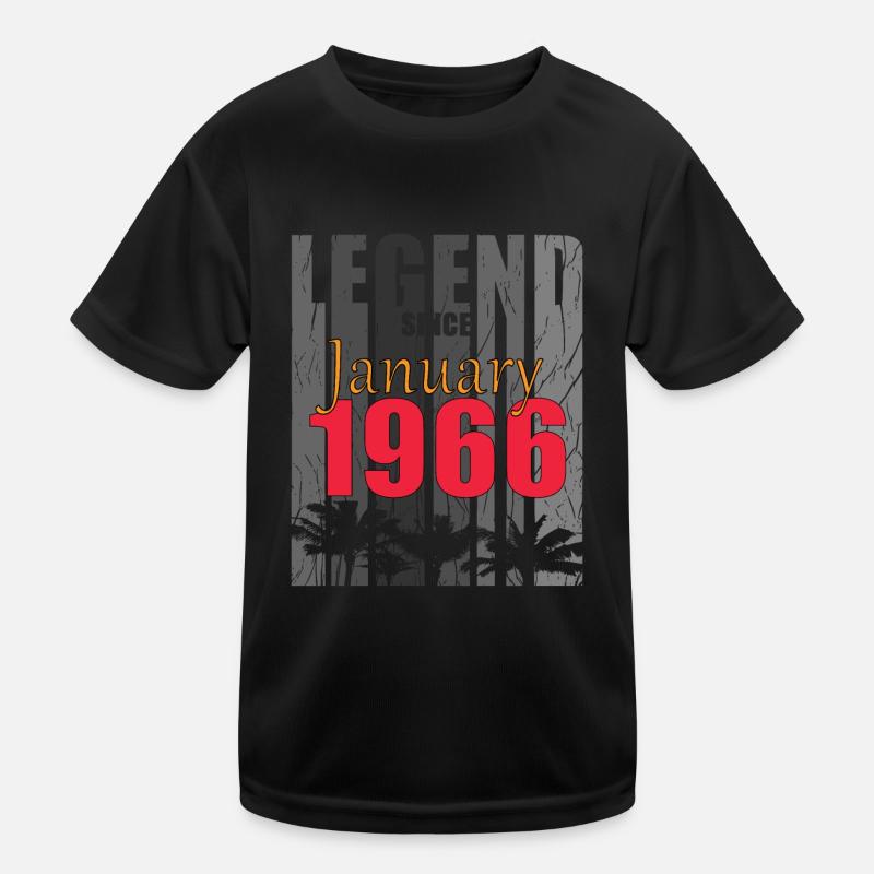 1966 Januar vintage Geburtstag Kinder Funktions-T-Shirt