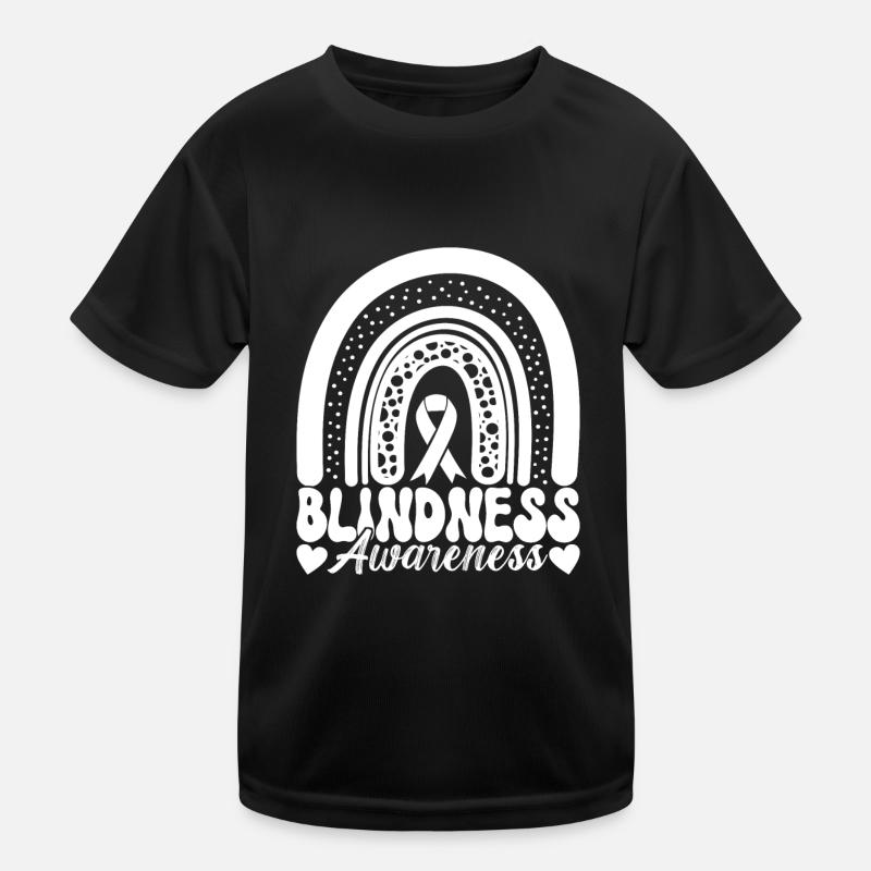 Déficience visuelle aveugle T-shirt sport Enfant