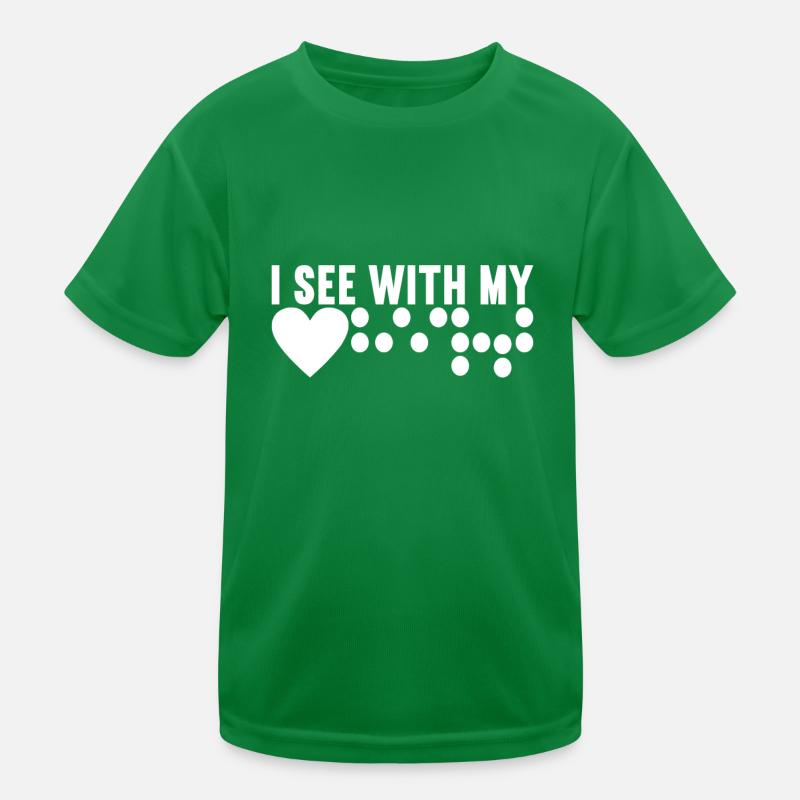Déficience visuelle aveugle T-shirt sport Enfant
