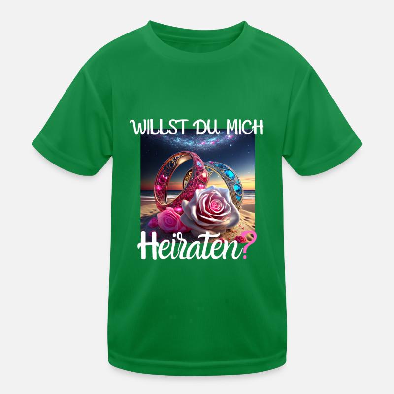 Heiratsantrag für Hochzeit oder Verlobung - Kinder Funktions-T-Shirt