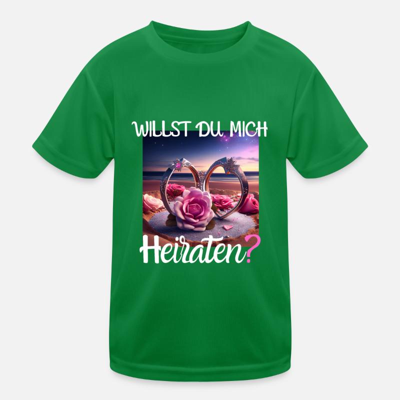 Heiratsantrag für Hochzeit oder Verlobung - Kinder Funktions-T-Shirt