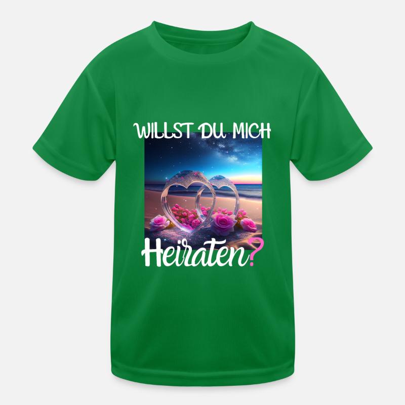 Heiratsantrag für Hochzeit oder Verlobung - Kinder Funktions-T-Shirt