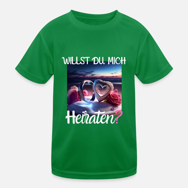 Heiratsantrag für Hochzeit oder Verlobung - Kinder Funktions-T-Shirt
