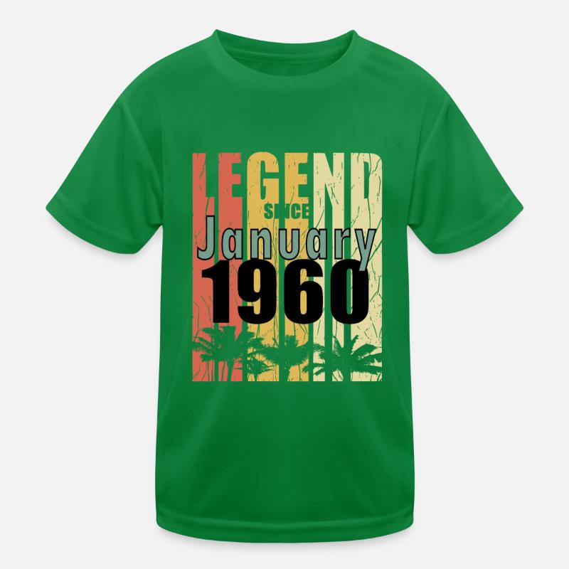 Legendär Januar 1960 62. Geburtstag Geschenk Kinder Funktions-T-Shirt