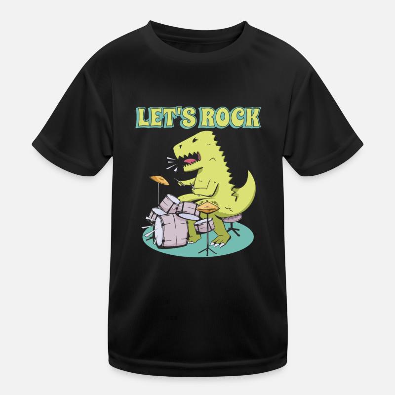 Bass Drum T- Rex Dinosaurier Kinder Funktions-T-Shirt