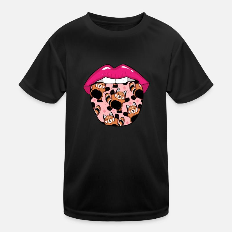 Red Panda Tongue Kids Functional T-Shirt