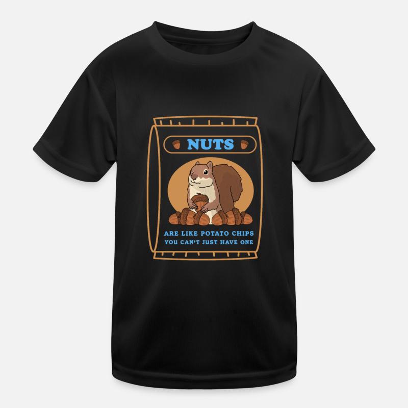 Süßes Eichhörnchen Grauhörnchen Geschenk - Kinder Funktions-T-Shirt - Schwarz