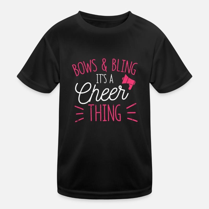 Bows & Bling It's a Cheer-Thing Cheerleader Kids Functional T-Shirt