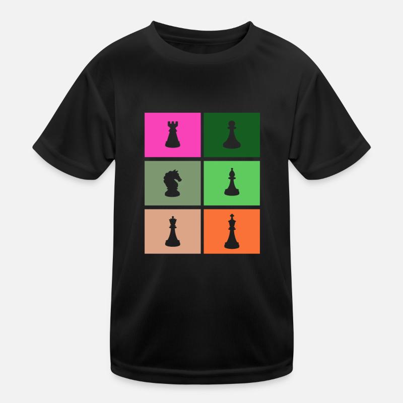 Schachfiguren Kinder Funktions-T-Shirt