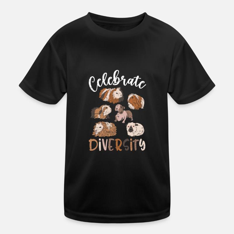 Variété - Drôle de cochon d’Inde-nice - T-shirt sport Enfant - noir