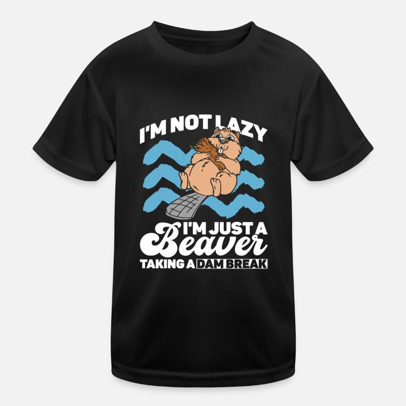 Biber Dam Break Pause - Lustiger Biber Kinder Funktions-T-Shirt